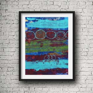 Abstract painting Original mixed media painting on paper