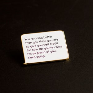 Incoming Text Message Enamel Pin, Friendship Gift, Mental Health Quotes, Affirmations, Uplifting Mantras, Emotional Regulation