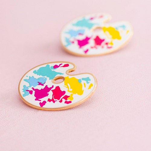 Abstract Art Paint Tube Enamel Pin Artists Lapel Pin Denim Etsy