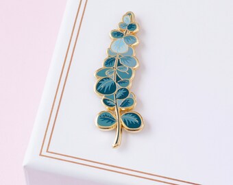 Eucalyptus Enamel Pin, Floral Pin, Flower Pin, Plant Pin, Botanical Art, Unique Gift, Friendship Gift, Gifts for Her, Brooch Pin