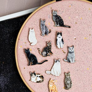 RETIRING Brown Tabby Cat Enamel Pin, Gold-Plated Kitten Lapel Brooch image 9