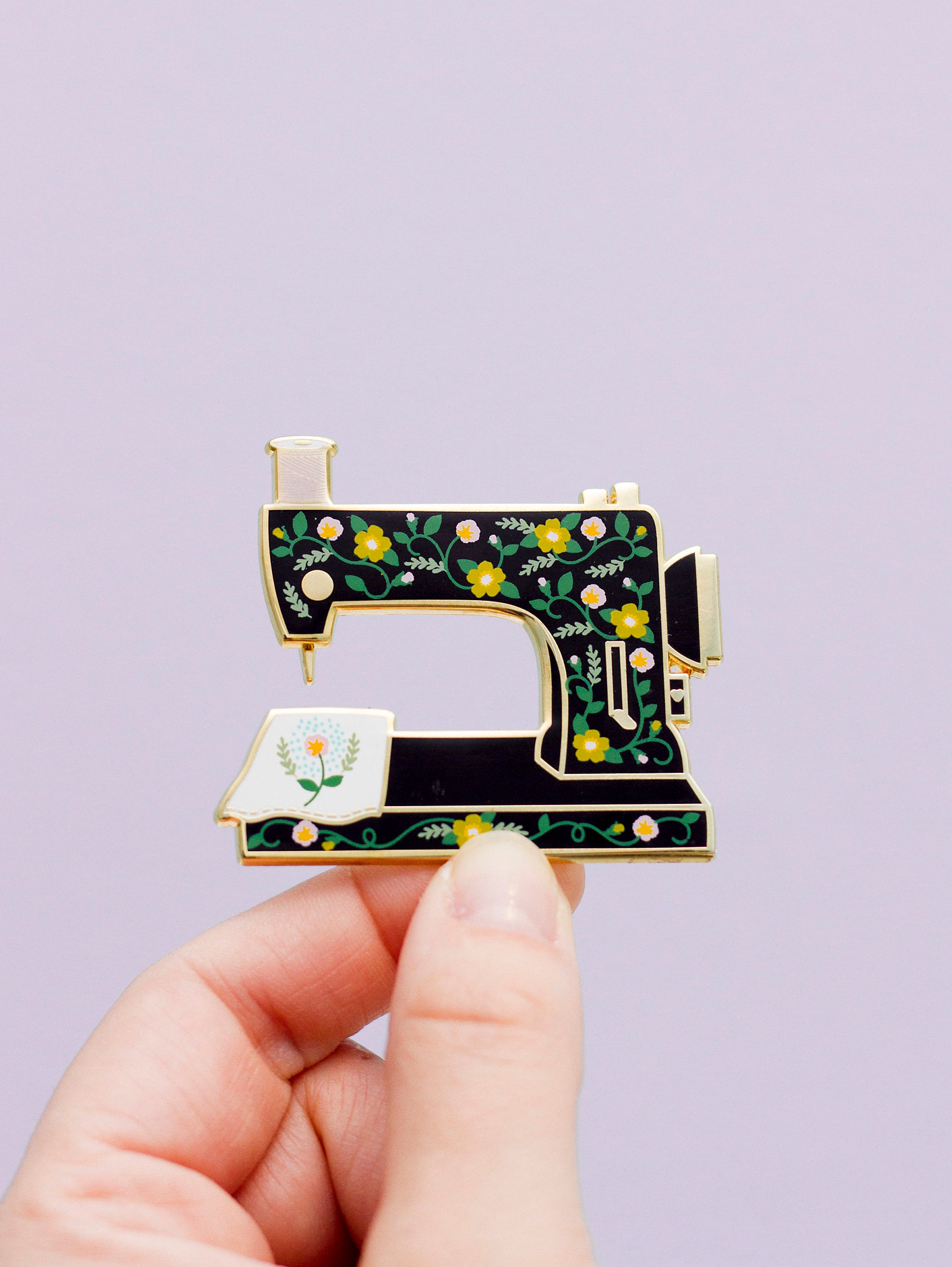 Sewing Machine Enamel Pin Interactive Pin Sewing Pin Badge Etsy
