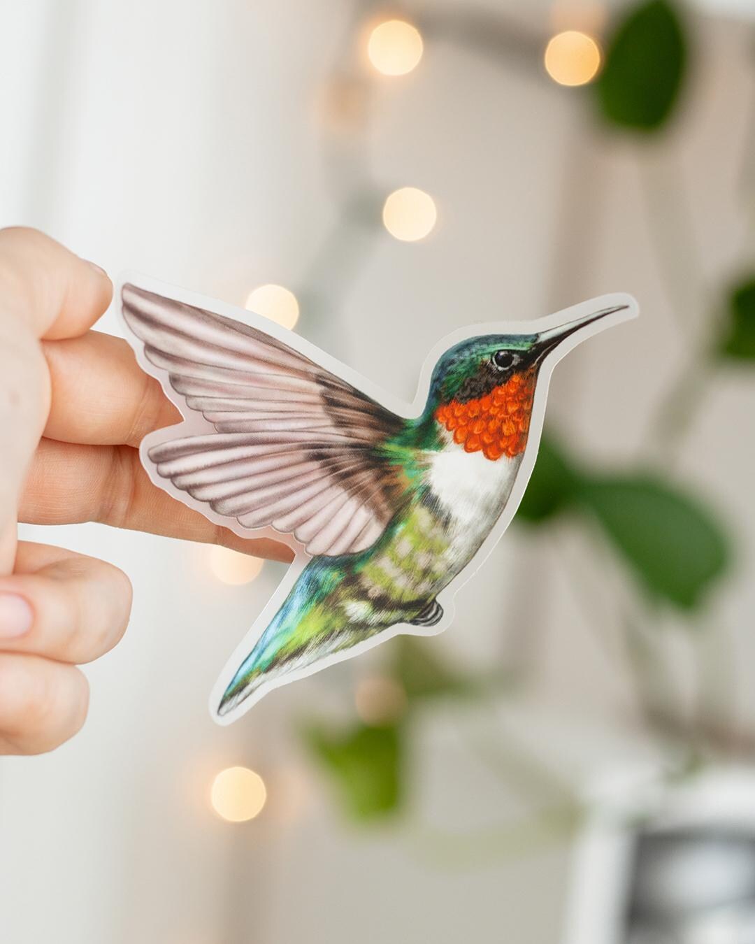 Hummingbird Clear Matte Sticker, Laptop Decal - Etsy
