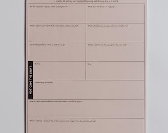 The Frequency Field Notepad | Emotional Awareness and Frequency Tracking Notepad