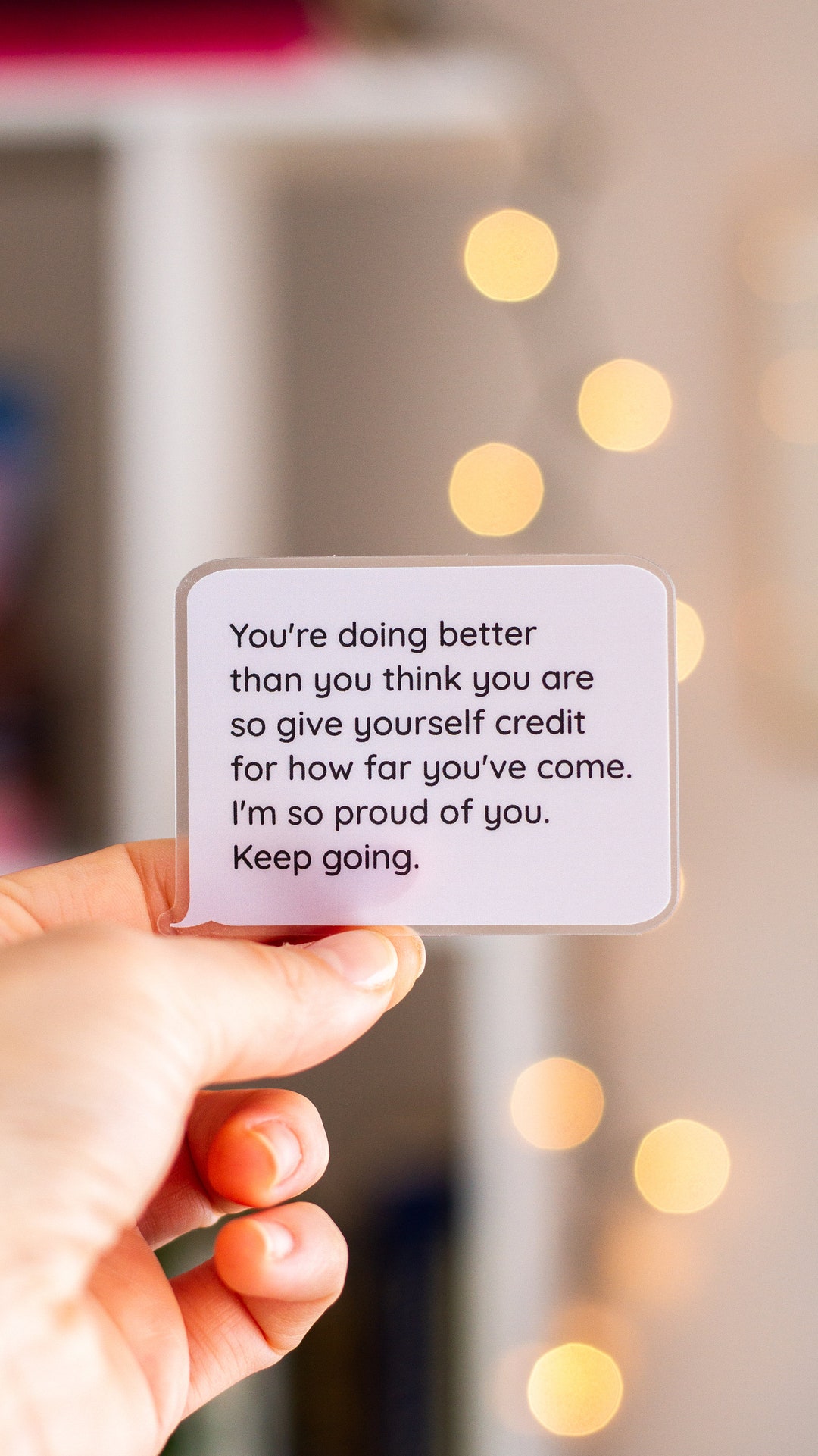 Keep Going Matte Sticker: Motivational Text Message Decal - Etsy