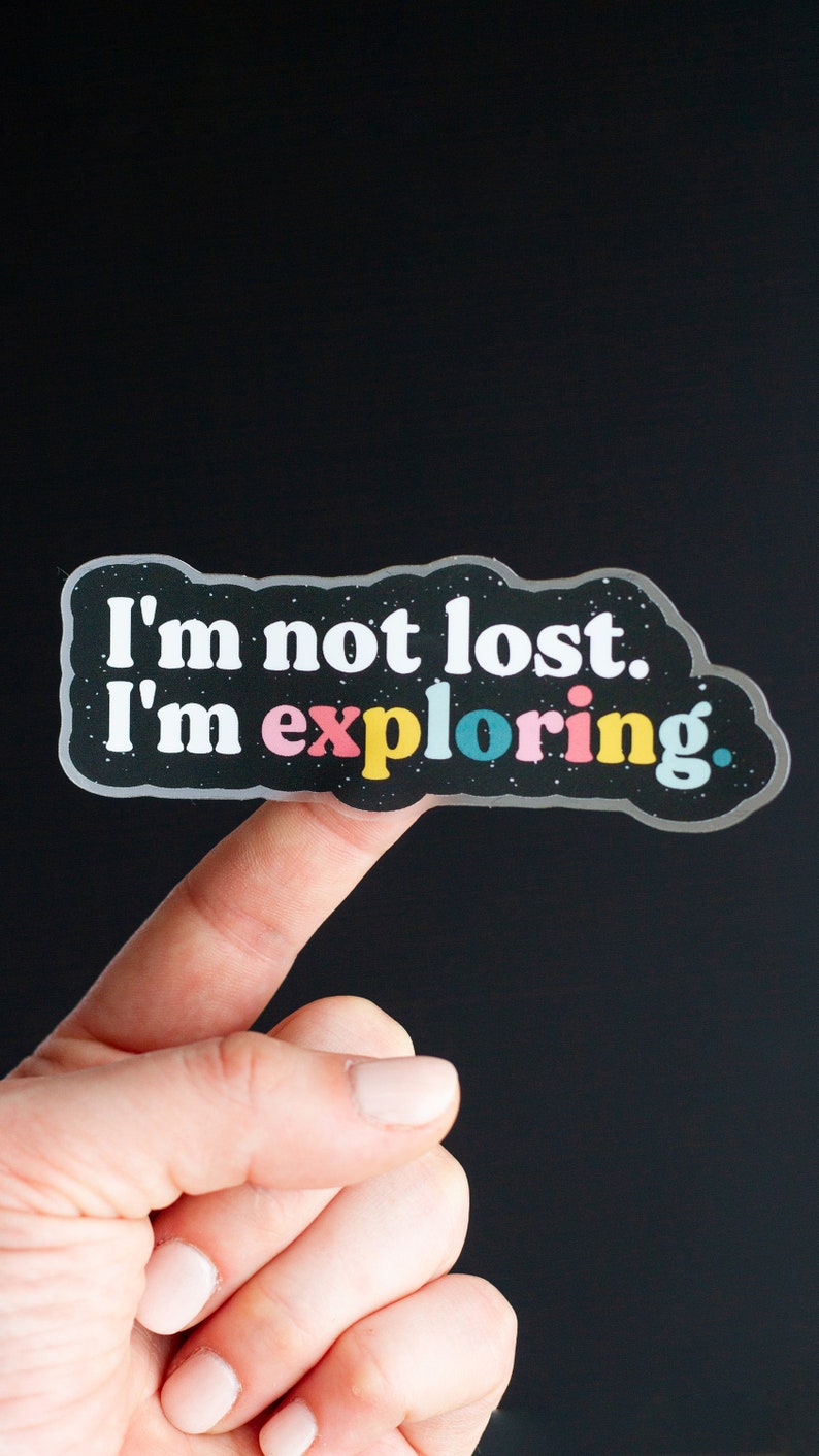 I'm Exploring Matte Sticker, Inspirational Matte Sticker, Laptop Sticker, Water Bottle Sticker, Affirmation Sticker, Journal Sticker image 1