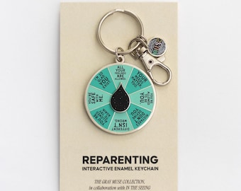 Reparenting Spinner Interactive Enamel Keychain