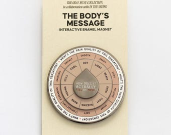 The Body's Message Spinner Interactive Magnet | Emotional and Somatic Processing Tool | Personal Transformation Tool