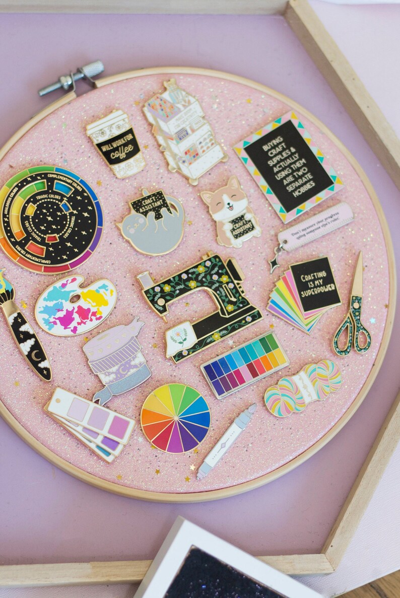 Rainbow Color Wheel Enamel Pin Artists Lapel Pin Denim Etsy