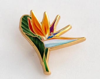 Mini Bird of Paradise Floral Enamel Pin | Official Flower of Los Angeles