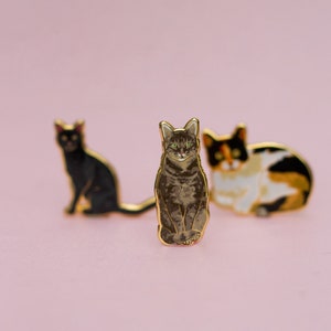 Tabby Cat Enamel Pin, Lapel Pin, Cat Pin, Animal Pin, Cat Lover Gift, Animal Lover Gift, Cat Jewelry, Cute Cat Pins, Aesthetic, Cute Pet Pin image 7