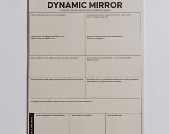 Dynamic Mirror Notepad | Self-Reflection and Self-Perception Notepad | Letter Size