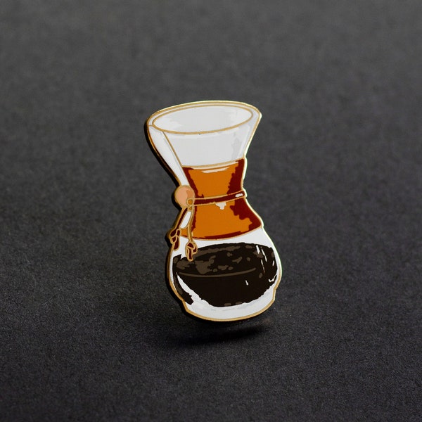 RETIRING Chemex Enamel Pin, Cute Coffee Pin, Coffee Lover Gift, Coffee Lapel Pin, Coffee Shop Accessory, Backpack Pin, Coffee Aesthetic