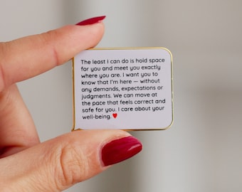 RETIRING I Care About You Enamel Pin: Gold-Plated Friendship Brooch