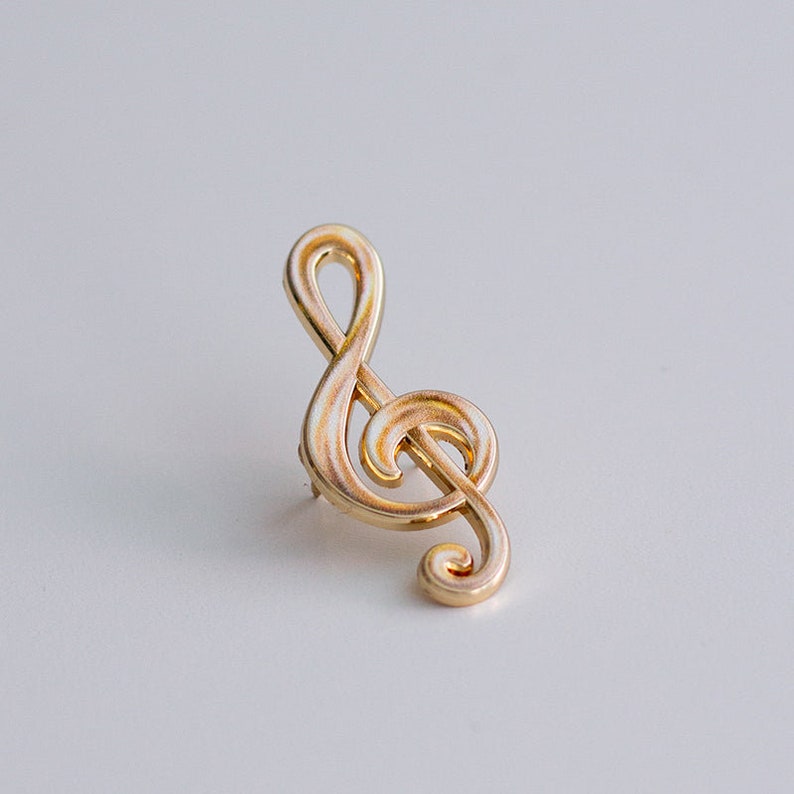 Treble Clef Music Symbol Enamel Pin