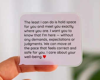 I Care About You Sticker: Empathetic Text Message, Laptop Decal