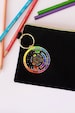 Color Wheel Keychain, Interactive Keychain, Art Teacher Gift, Hard Enamel Keychain, Painters Keychain, Art Bag Keychain 