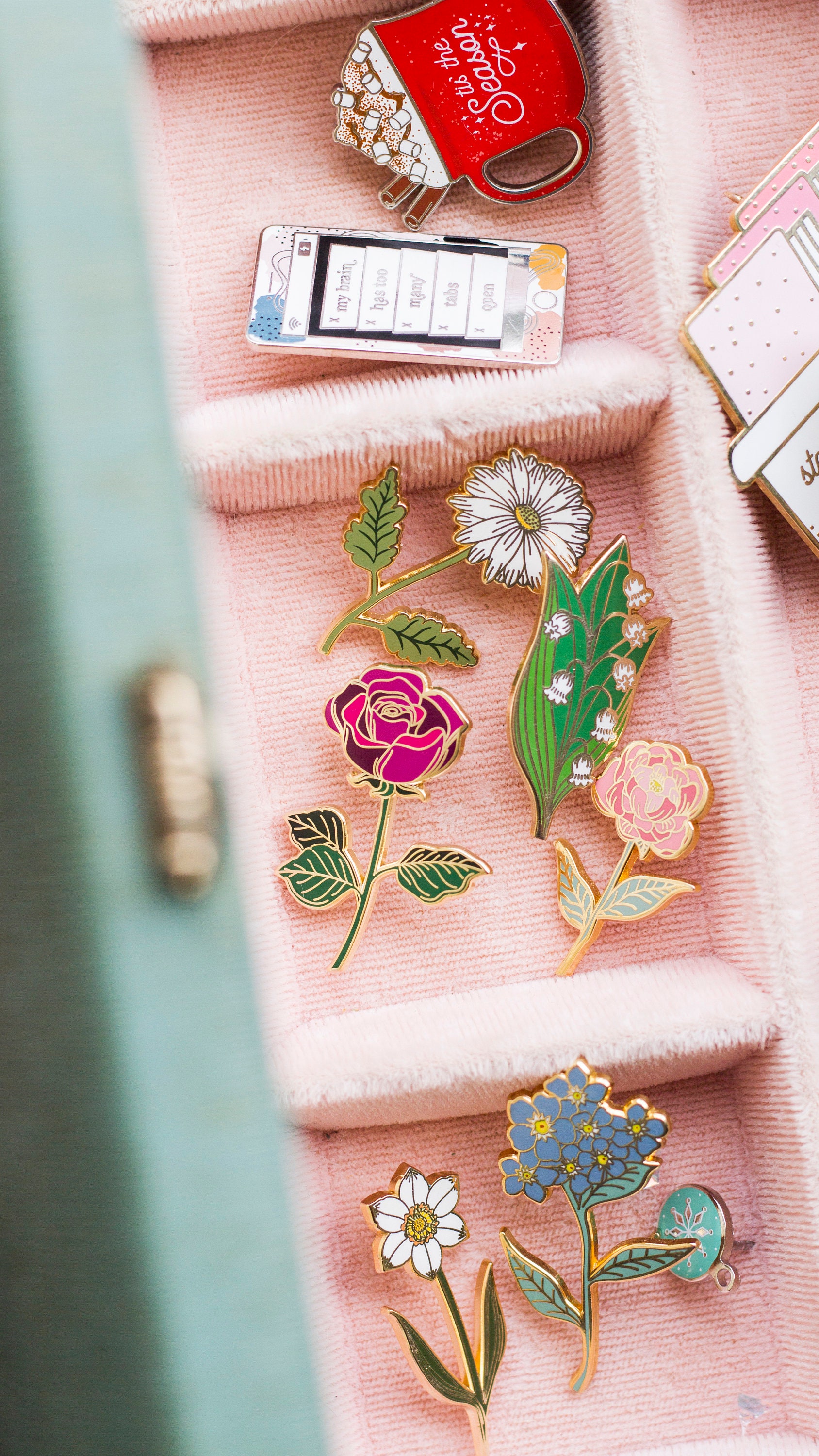 Rose Enamel Pin | Etsy