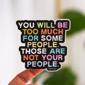 Inspirational Matte Sticker, Journal Affirmation Decal