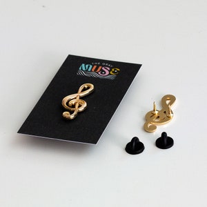 Treble Clef Music Symbol Enamel Pin