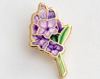 Mini Lavender Floral Enamel Pin