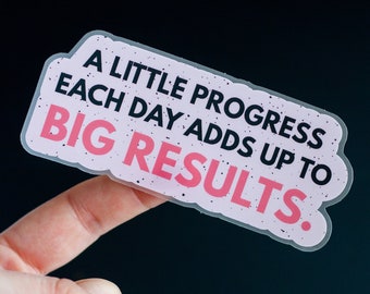 RETIRING Big Results Matte Sticker, Inspirational Matte Sticker, Laptop Sticker, Water Bottle Sticker, Affirmation Sticker, Journal Sticker