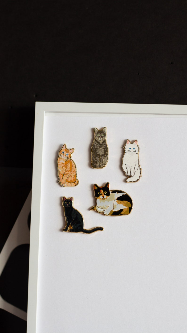 Tabby Cat Enamel Pin, Lapel Pin, Cat Pin, Animal Pin, Cat Lover Gift, Animal Lover Gift, Cat Jewelry, Cute Cat Pins, Aesthetic, Cute Pet Pin image 8