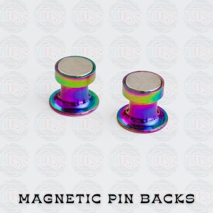 Deluxe MAGNETIC Locking Pin Back for Enamel Pins (Rad Backs), Secure Pin Back, Pin Keepers, Hat Pinback, Pin Back Clutches, Pin Accessory