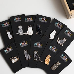 RETIRING Brown Tabby Cat Enamel Pin, Gold-Plated Kitten Lapel Brooch image 8