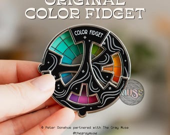 PREORDER Color Fidget© Interactive Spinner Enamel Pin, ORIGINAL DESIGN | Color Wheel Tool, Color Theory, Color Harmony, Peter Donahue