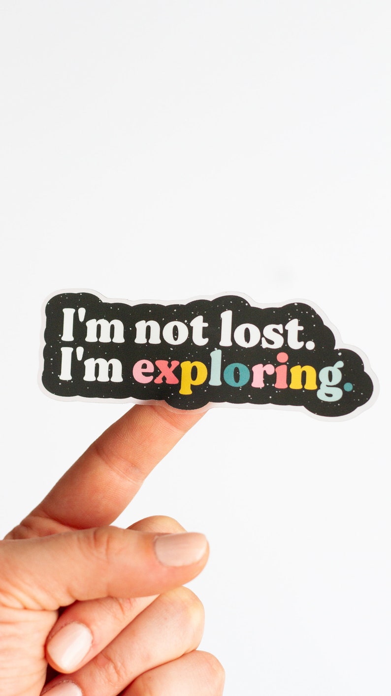 I'm Exploring Matte Sticker, Inspirational Matte Sticker, Laptop Sticker, Water Bottle Sticker, Affirmation Sticker, Journal Sticker image 2