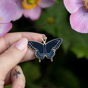Black Swallowtail Butterfly Enamel Pin, Nature Gift, Gifts for Her, Lapel Pin, Insect Accessory, Animal Lover Jewelry, Gardener Gift Ideas