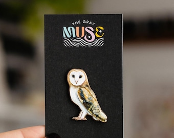 Pin esmaltado de búho común