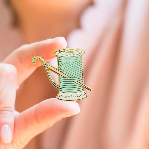 Sewing Enamel Pin Etsy