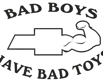 Bad Boys Have Bad Toys Decal Sticker (Set of 2) - 5.5"X3.5"