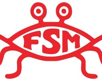 FSM Flying Spaghetti Monster Vinyl Decal Sticker - Set of 2 (4"x5")