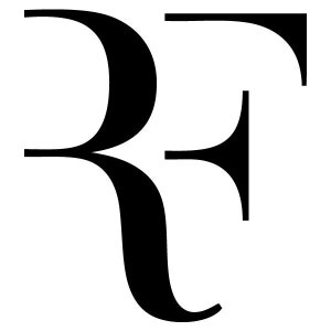 May include: Black and white stylized logo with the letters "RF" intertwined.