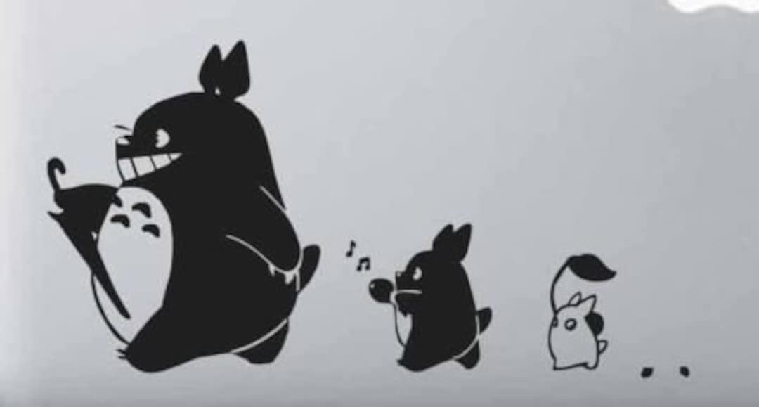 My Neighbour Totoro Marching (set of 2) Black 6" for Laptop, Kids