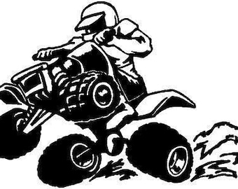Four Wheeler Vinyl Decal: Mud Race Car Truck Window Sticker 6 inches