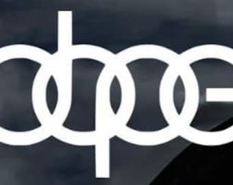 Dope White Vinyl Decal Stickers - Set of 2 (3"X6")