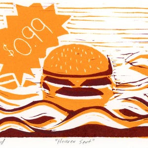 Heaven Sent Linocut Print