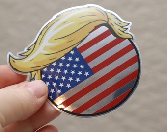 Make America Great Again Political Logo 3x5 inch Oval Simple Red MAGA Sticker