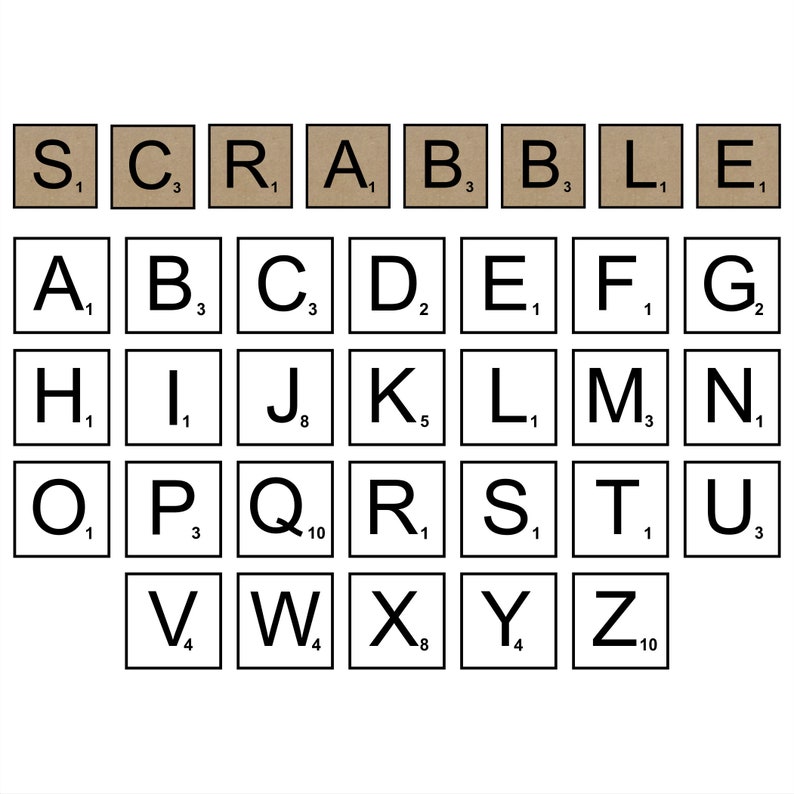 Scrabble Tiles SVG Scrabble Tiles Cutting File Scrabble Cut Etsy