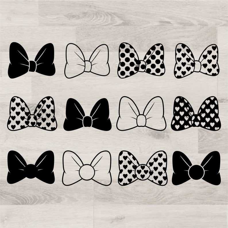 Download Bow svg minnie bow svg bundle bow svg png polka dot bow | Etsy