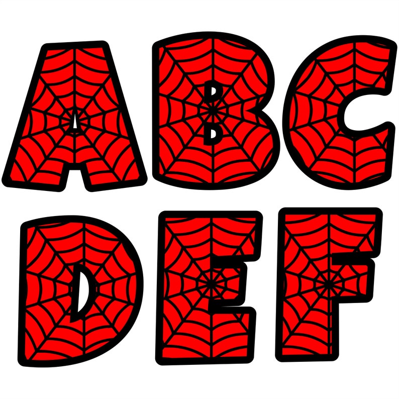 Download SPIDERMAN alphabet bundle svg Spiderman Letters svg SPIDER ...