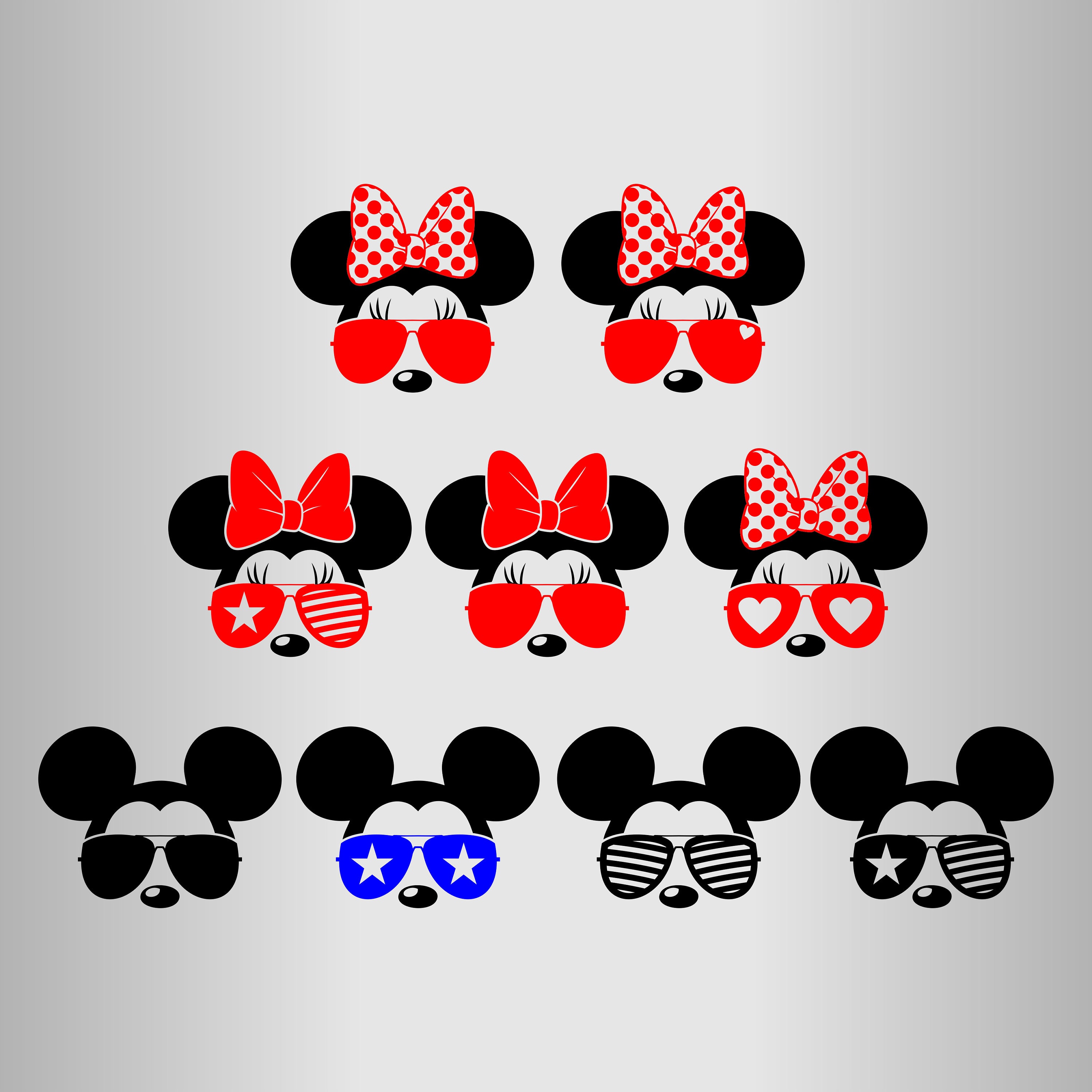 mickey with glasses