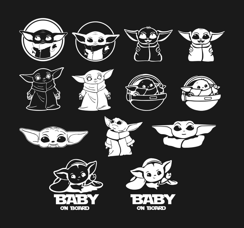 Download Baby Yoda Svg Star Wars Cricut Baby Alien Old Designs Cut Out Files Svg Dxf Eps Png Baby Yoda Pack Cut File Baby Alien Svg Art Collectibles Memorabilia