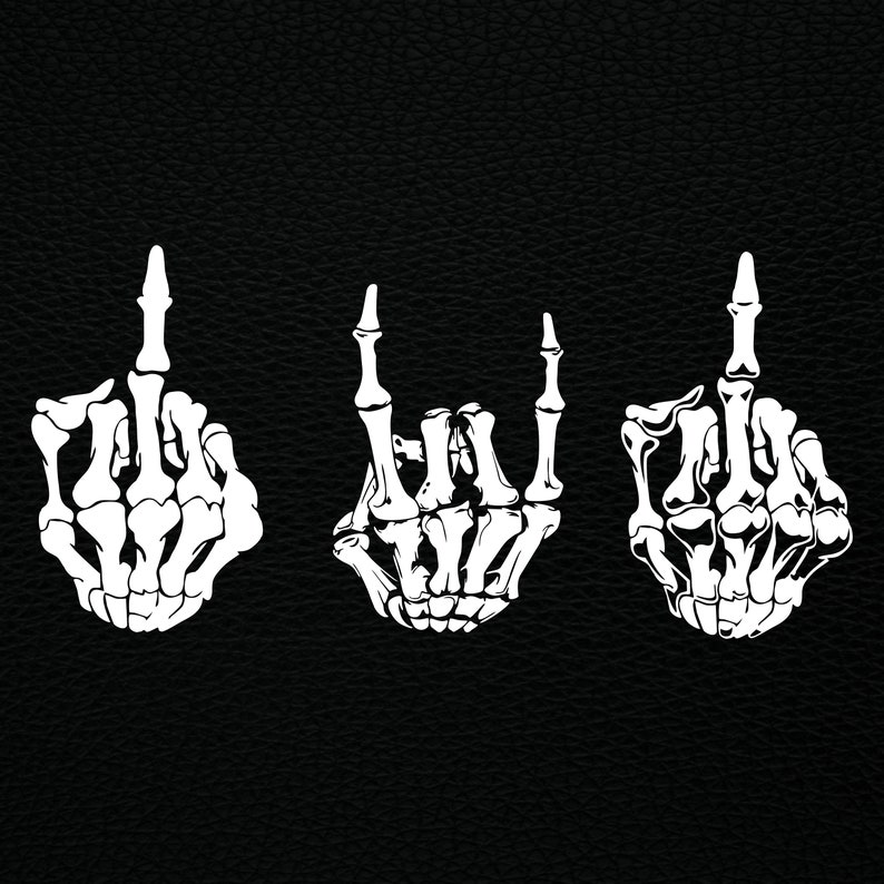 Download Skeleton hand svg skeleton hand pack Middle Finger svg | Etsy