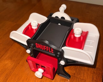 Manual Card Shuffler | Works With Sleeved Cards | Hand Crank Playing Card Mixer | 3D Printed Card Shuffler for Game Night