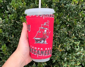 NFL Tampa Bay Buccaneers Coffee Cozy, Iced Coffee Cozy, Cup Sleeve, Insulated